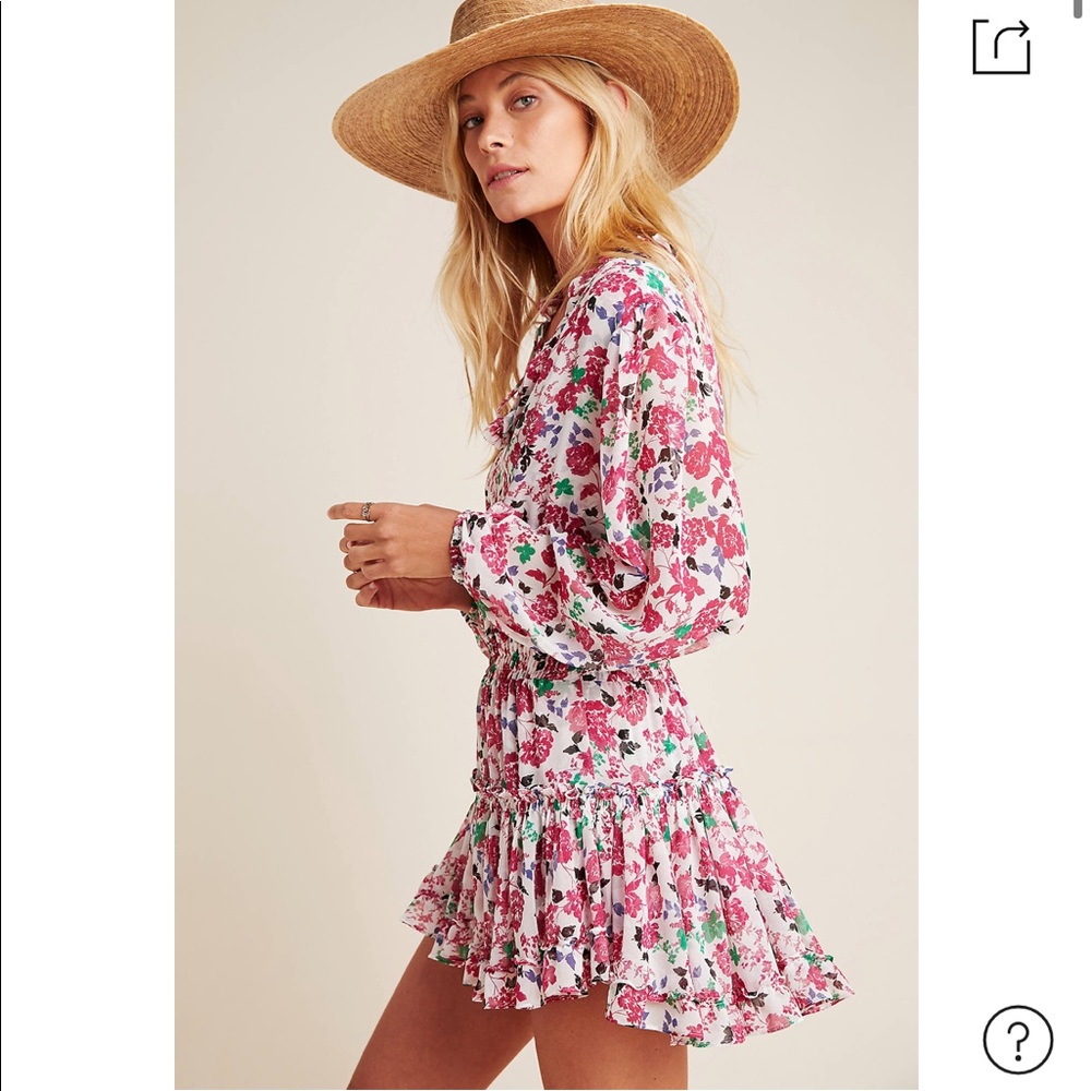 NWT Misa Los Angeles Delilah Floral Mini Dress in Neutral Motif - Picture 1 of 7